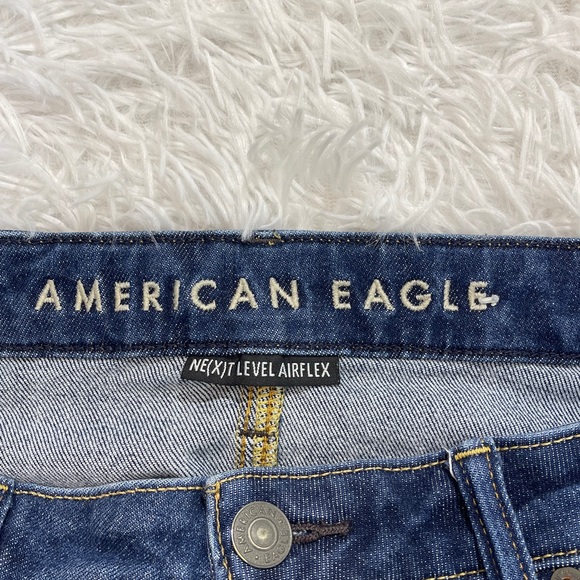 American Eagle OUTFITTERS CUTOFFS MENS SIZE 30 Dark Blue Distressed DENIM - Picture 4 of 8